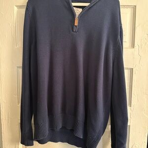 St. John's Bay Men's Navy Quarter-Zip Sweater